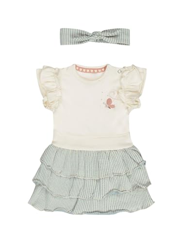 Girls Cotton Flared Dress with Headband