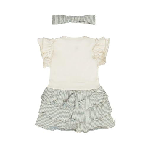 Girls Cotton Flared Dress with Headband