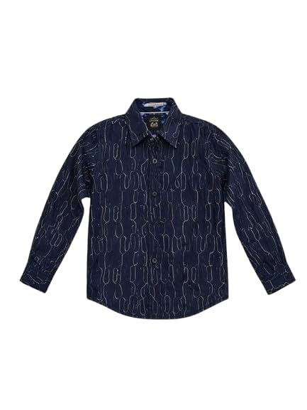 GJ Baby Boys Cotton Printed Full Sleeve Shirt