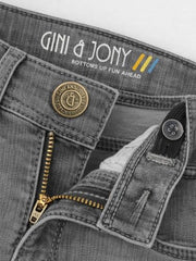 Gini and Jony Boys Dark Grey Denim Jeans Fixed Waist
