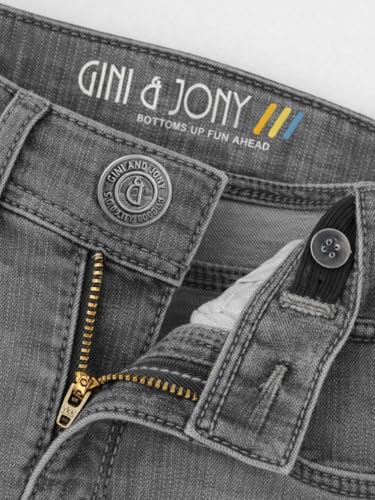 Gini and Jony Boys Grey Denim Jeans Fixed Waist
