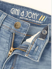 Gini and Jony Boys Blue Denim Jeans Fixed Waist