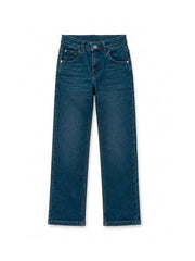 Gini and Jony Boys Blue Washed Denim Jeans Fixed Waist