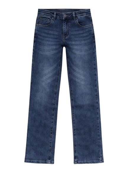 Gini and Jony Boys Dark Blue Washed Denim Jeans Fixed Waist