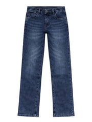 Gini and Jony Boys Dark Blue Washed Denim Jeans Fixed Waist