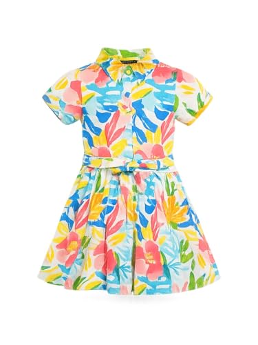 Gini and Jony Girls Multi-Color Cotton Dress Half Sleeves