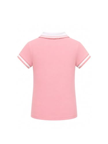 Gini and Jony Girls Pink Cotton Polo Top Half Sleeves
