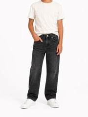 Gini and Jony Boys Brown Washed Denim Jeans Fixed Waist