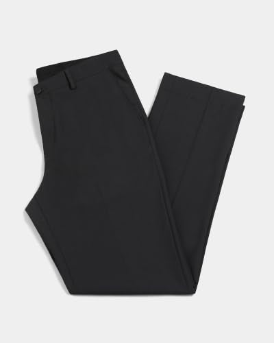 Blackberrys Men Textured Regular Fit Formal Trouser | Viscose Rayon Blend | Clean Front & Cross Pocket | Charcoal