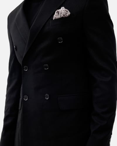 Blackberrys Men Textured Slim Fit Blazer| Dobby Woven Texture Black