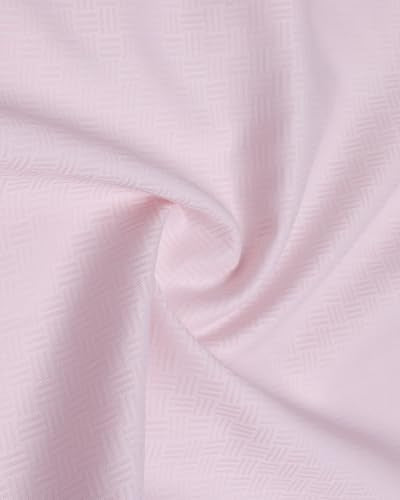 Blackberrys Men Textured Slim Fit Formal Shirt | 100% Cotton | Wrinkle Resistant | Wrinkle Free | Light Pink