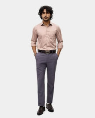 Blackberrys Men's Mauve Solid Regular-Fit Shirts |Office Wear