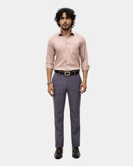 Blackberrys Men's Mauve Solid Regular-Fit Shirts |Office Wear