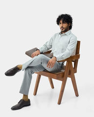 Blackberrys Men's Solid Mint Slim-Fit Shirts |Formal Wear