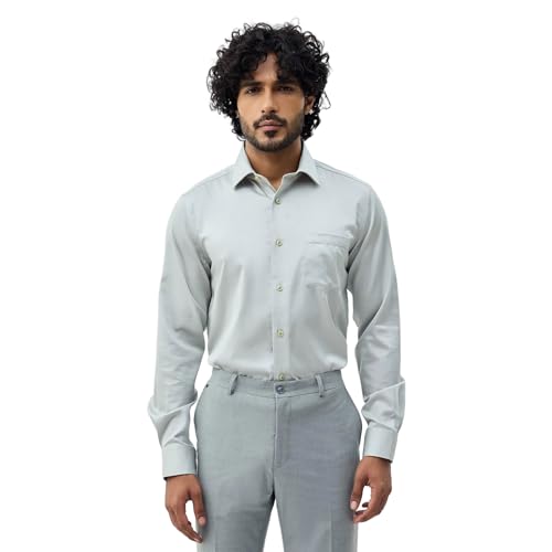 Blackberrys Men's Solid Mint Slim-Fit Shirts |Formal Wear