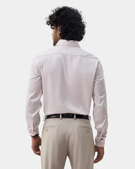 Blackberrys Men's Solid Light Pink Slim-Fit Shirts |Formal Wear