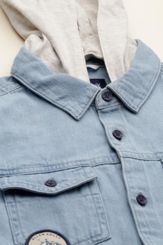 Allen Solly Boys Light Blue Slim Fit Solid Casual Shirt