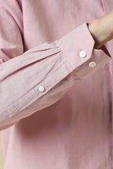 Men Pink Classic Fit Textured Full Sleeves Casual Shirt