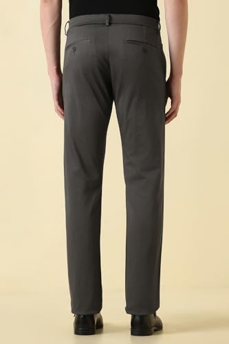 Men Grey Print Formal Trousers