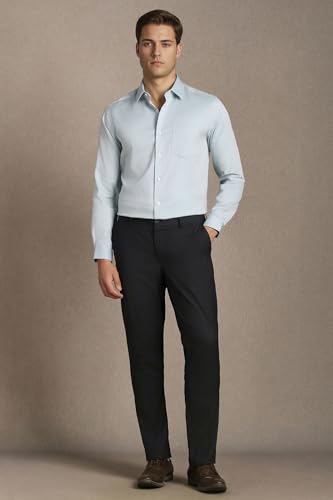 Men Grey Textured Full Sleeves Formal Shirt