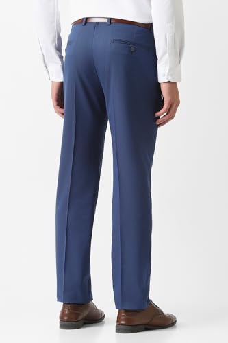 Men Blue Solid Trousers