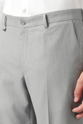 Men Grey Solid Trousers