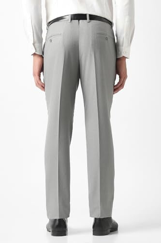 Men Grey Solid Trousers