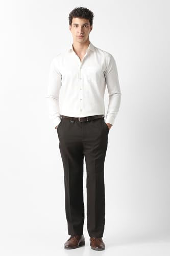 Men Brown Solid Trousers
