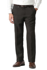 Men Brown Solid Trousers