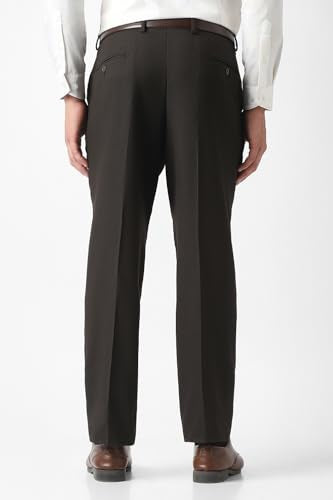 Men Brown Solid Trousers