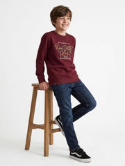 Monte Carlo Boys Regular Fit Full Sleeve Printed Round Neck Winter Sweatshirt