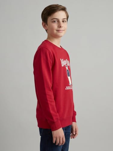 Monte Carlo Boys Regular Fit Full Sleeve Printed Round Neck Winter Sweatshirt