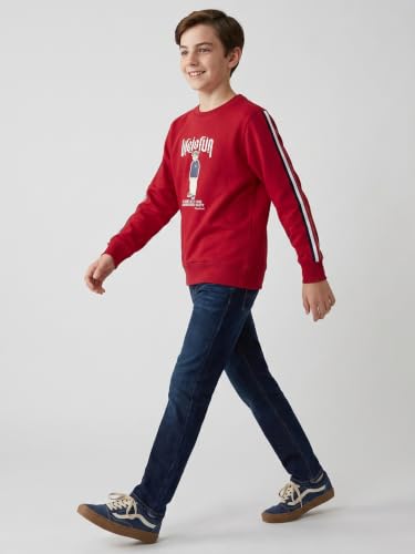 Monte Carlo Boys Regular Fit Full Sleeve Printed Round Neck Winter Sweatshirt