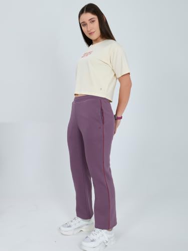 Monte Carlo Womens Regular Fit Solid Winter Lower Burgundy