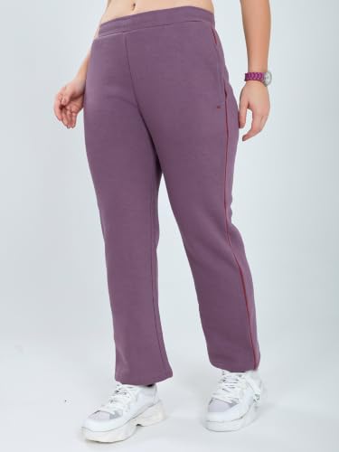 Monte Carlo Womens Regular Fit Solid Winter Lower Burgundy