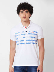 Spykar Mens T-Shirt H/S Mktfp1Bd143 White