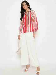 Madame Ladies Western Shirt F/S M5S18356 033 Red
