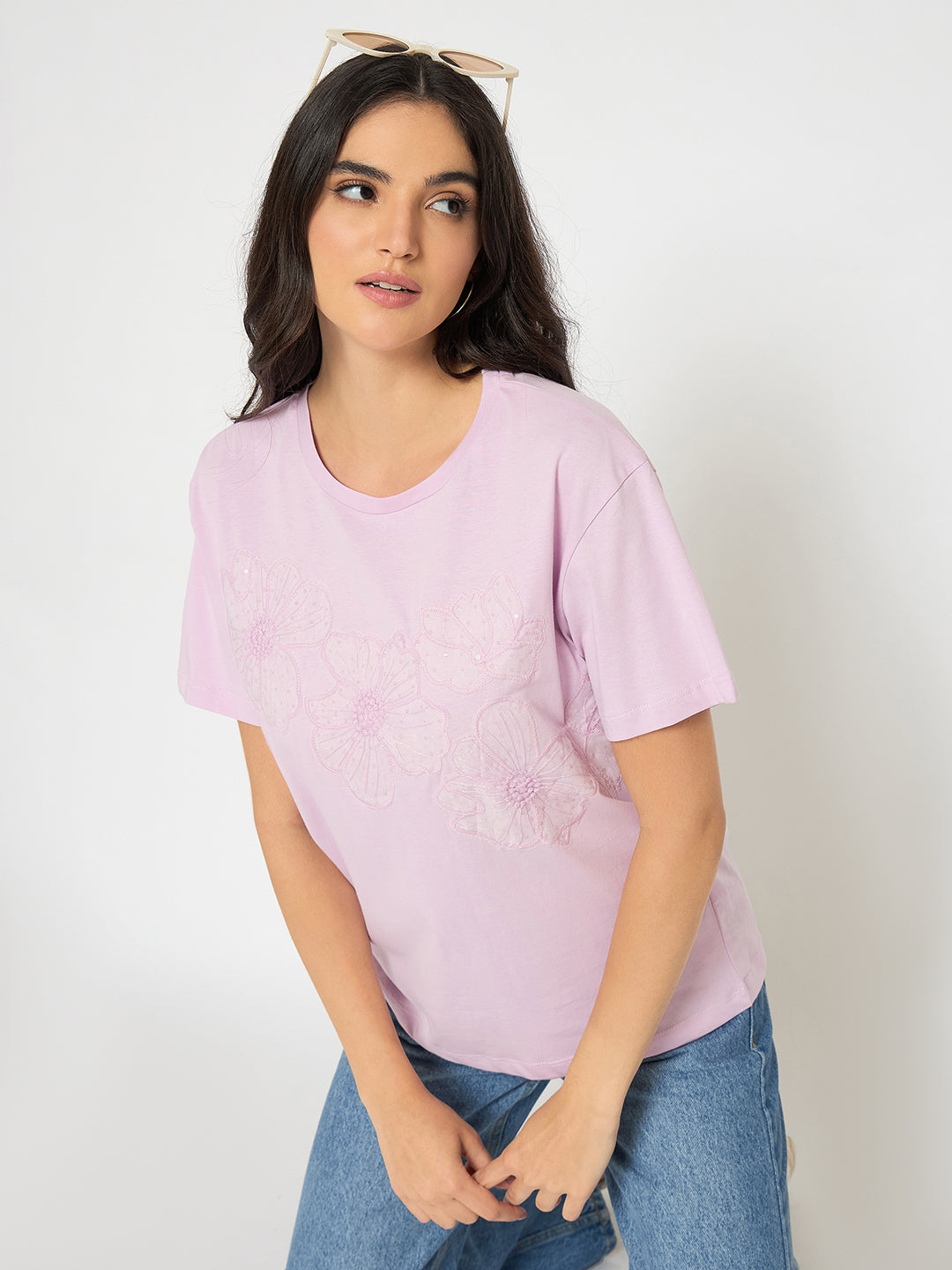 Madame Ladies Western Top H/S M5S11234 223 Lilac