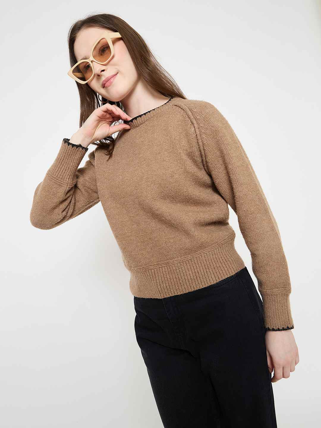 Madame Ladies Western Woolen Top M5W17223 006 Camel