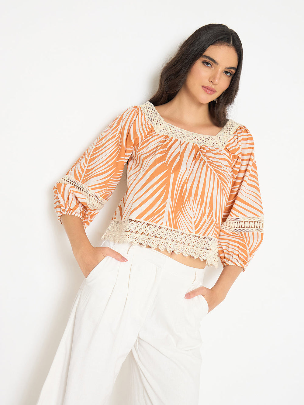 Madame Ladies Western Top F/S M5S18621 841 Warm Amber - Goyalsons ShopMax