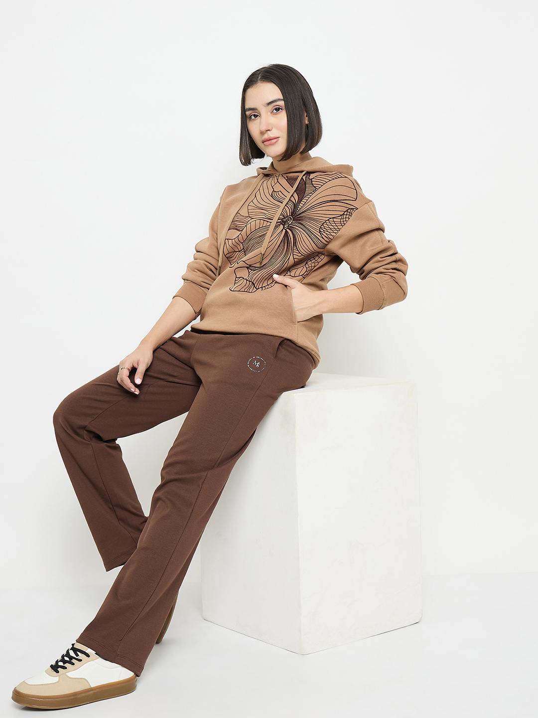 Madame Ladies Western Woolen Pajama S5W29119 004 Brown