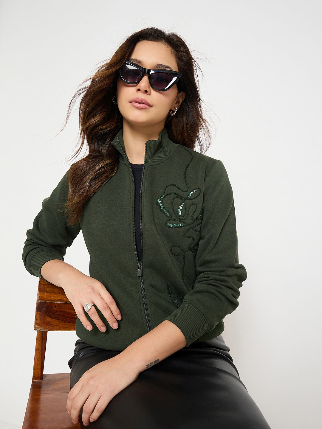 Madame Ladies Western Sweat Shirt M5W22148 29 Olive