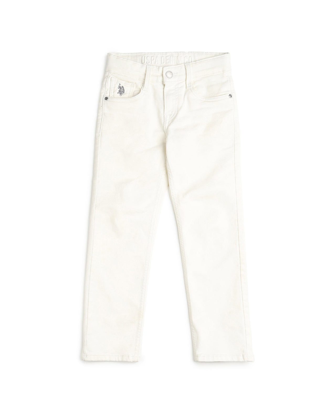 U.S.POLO KIDS BOYS JEANS UKJEN765 WHITE