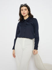 Madame Ladies Western Top H/S M5S18253 026 Navy