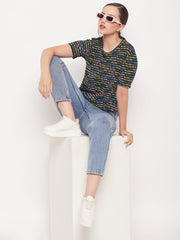 Madame Regular Fit Round Neck Printed T-Shirt