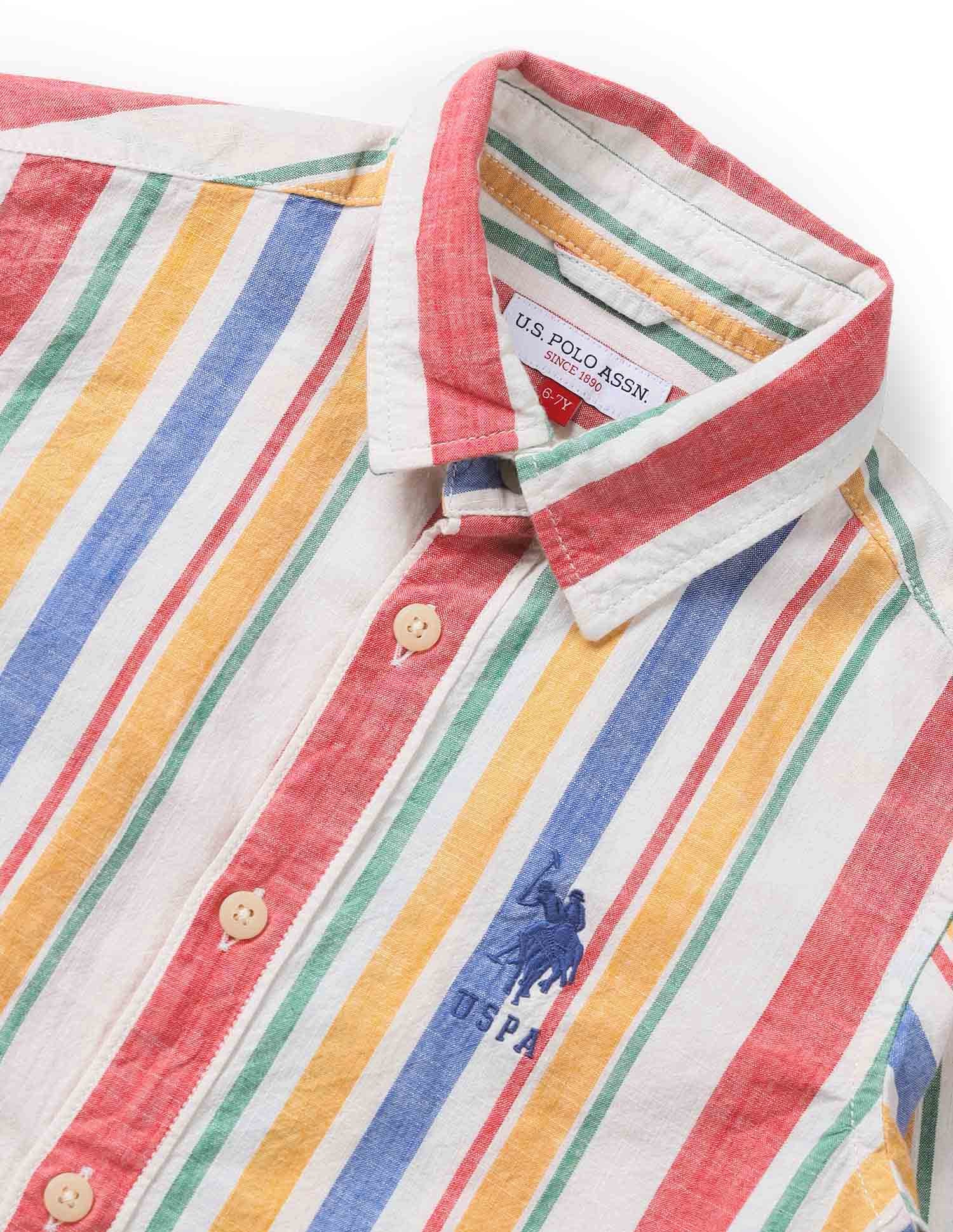 U.S.POLO KIDS BOYS SHIRT H/S UKSHT1463