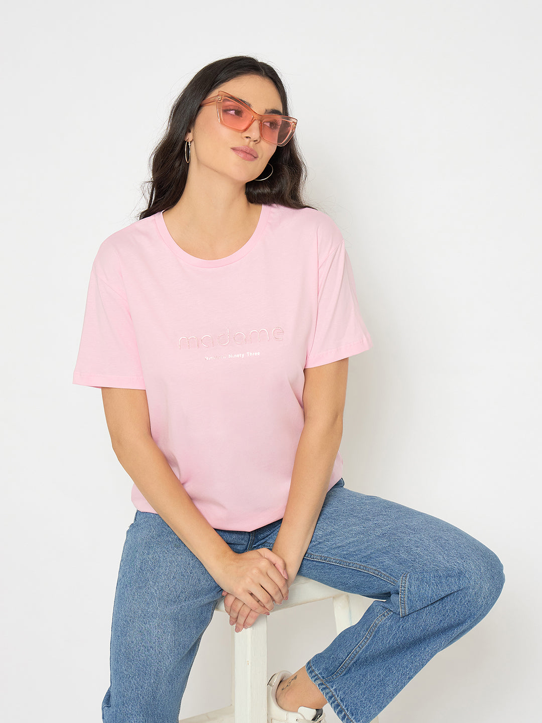 Madame Ladies Western Top H/S M5S11455 031 Pink - Goyalsons ShopMax