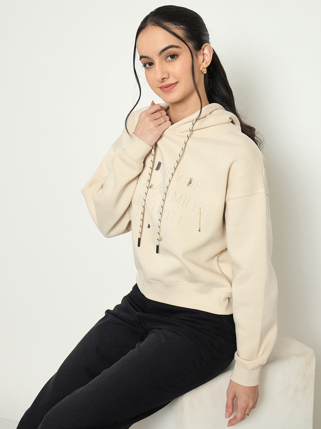 Madame Ladies Western Sweat Shirt M5W22021 041 Cream