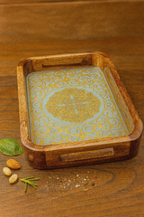 Goyalsons Household Wooden Tray Curve Wood Rectangle
