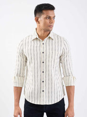 SPYKAR MENS CASUAL SHIRT F/S MSHST2BE037 OFF WHITE